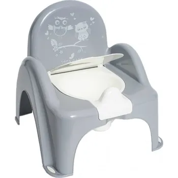 Kojenecká hygiena Nočník dětský plastový - ŽIDLIČKA SOVY šedý - Tega