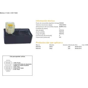 Startér DZE jednotka zapalování CDI MOTOMET SIRIUS 200/250 13 (DZE jednotka zapalování CDI MOTOMET SIRIUS 200/250 13)