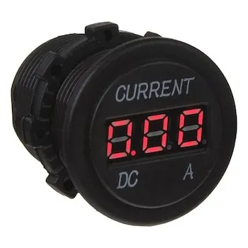 Auto elektroinstalace Digitální ampérmetr 0-10A červený, 34544