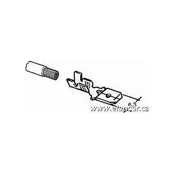 Auto elektroinstalace Neizolovaný konektor faston 6,3mm samec -100Ks