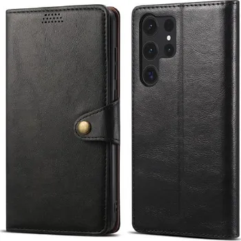 Pouzdro na mobilní telefon Lenuo Leather pro Samsung Galaxy S23 Ultra černé
