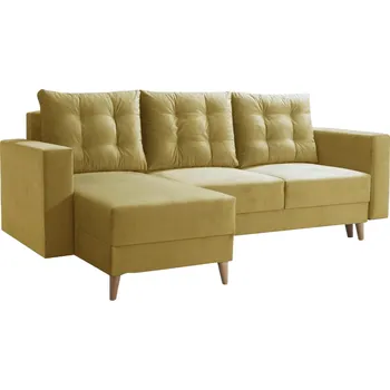 Sedací souprava Rozkládací sedací souprava, žlutá, levá, BLEKY ROH