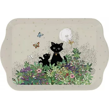 Tác, podnos BUG ART Kočka s koťátkem na louce (Dárky s kočkou, s kočkami)