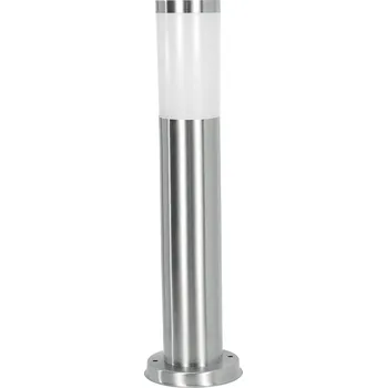 Venkovní osvětlení Avide AOLPE27-BOC-SN BOCA - Venkovní stojací stříbrná lampa, 1 x E27, IP44, 45cm (Moderní venkovní stojací svítidlo v satinovaným niklu)