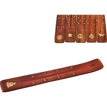 Velikonoční dekorace Stojánek na vonné tyč. dřevo hnědý 24x4 cm 6ASS