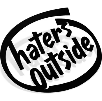 Samolepicí dekorace na vozidlo Samolepka Haters Outside - 10x9
