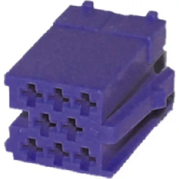 Auto elektroinstalace Konektor MINI ISO 8-pin bez kabelů - modrý, STM 25005MOD