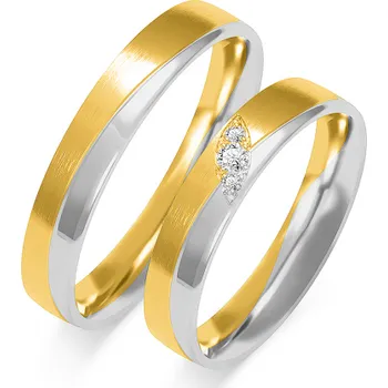 Prsten SOFIA zlatý pánský snubní prsten ZSB-202MYG+WG