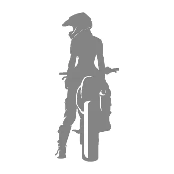 Samolepící dekorace SAMOLEPKA Motorkářka 002 levá (17 - šedá) NA AUTO, NÁLEPKA, FÓLIE, POLEP, TUNING, VLASTNÍ TEXT, TISK, AUTOSAMOLEPKY.cz, POLEPY, OBRÁZEK, LOGO, SAMOLEPKY