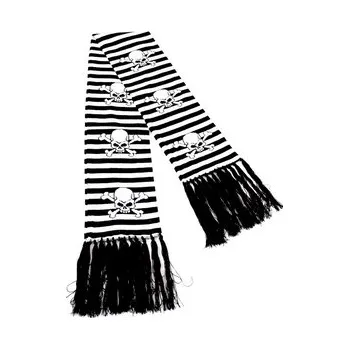 Šála Šála černo-bílá s lebkami