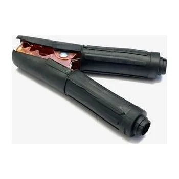 Autobaterie Bateriové kleště 500A černé - gumová izolace 165 mm