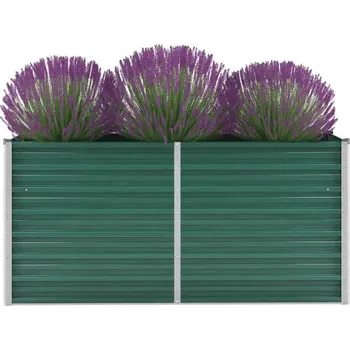 Vyvýšený záhon vidaXL Vyvýšený záhon pozinkovaná ocel 160 x 40 x 77 cm zelený