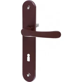 MAGICHOME Štíty dveřní s klikou 90mm klíč MANUELA hnědá