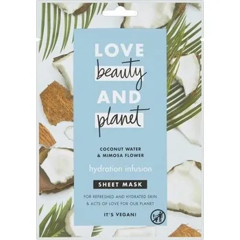 Pleťová maska Love Beauty and Planet pleťová maska textilní 1 ks Coconut Water & Mimosa Flower