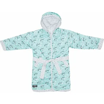 Dívčí župan LUMA Župánek Luma - Racoon mint" "Barva:Mentolová|Druh:župan|Kategorie:Dětské doplňky|Vzor:Racoon mint|