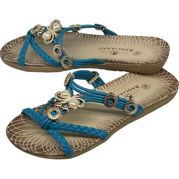 Dámské pantofle Baolikang Dámské modré pantofle 05 Barva: Modrá, Velikost: 36