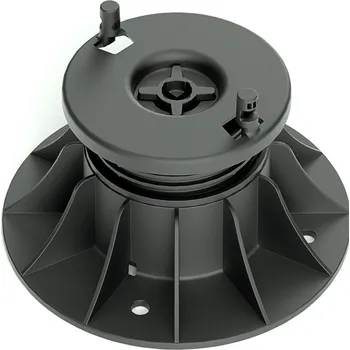 Rektifikační terč se samonivelační hlavou H 70-110 na rošt (Nastavitelná výška od 70 mm do 110 mm | vyrovnaní sklonu až do 10% | únosnost 3000 Kg | základna Ø 210 mm | hlava Ø 133 mm | výška úchytu 24 mm | rozteč 100 mm | samonivelační terče doporučujeme)