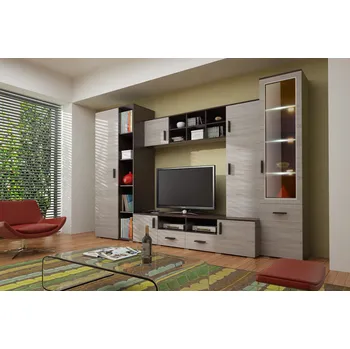 Obývací stěna Arkos Larisa 202 x 305 x 52 cm dub sonoma