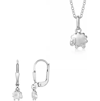 Souprava šperků SOFIA stříbrný set náušnice, přívěsek a řetízek SJ208414.200+SJ207327.200