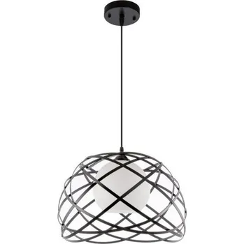 Stínidlo NIPEKO Lustr pr. 40cm sklo pr. 27cm černý