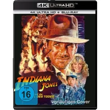 Blu-ray film Indiana Jones und der Tempel des Todes, 1 4K UHD-Blu-ray + 1 Blu-ray – Steven Spielberg,Harrison Ford,Kate Capshaw,Ke Huy Quan (DE)