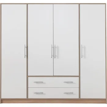 Šatní skříň Smart 200 cm bílá sonoma