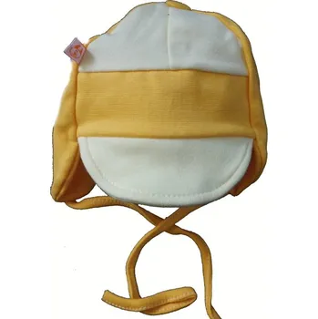 Kojenecká čepice Čepice kojenecká bavlna - KŠILTÍK žluto-oranžová - vel.68