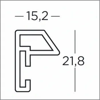 Stavebniny Walther Steel Style 20x30 plast bila ES030W