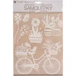 Samolepky na zeď kolo bílé 27x41 cm