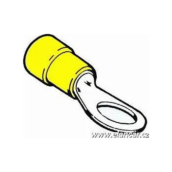 Auto elektroinstalace Izolované kabelové oko žluté 10mm