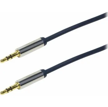 Audio kabel Kabel LogiLink Jack 3,5 mm – Jack 3,5 mm 0,5 m modrý (CA10050)