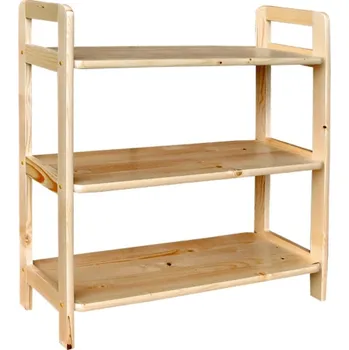 regál dřevěný regál z masivního dřeva borovice Regál 4 hloubka 23 cm jandr