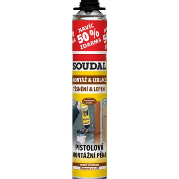 Montážní pěna SOUDAL Pěna montážní pistolová 500ml+50% zdarma
