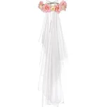 PartyDeco Květinový věneček se závojem…