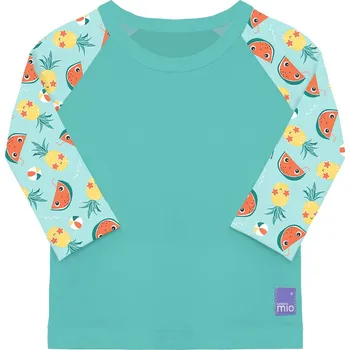 Kojenecké plavky Bambino Mio Dětské tričko do vody s rukávem, UV 40+, Tropical, vel. M" "Barva:tyrkysové|velikost kojeneckých plavek:M - od 6ti do 12ti měsíců (7-9 kg)|Vzor:Tropical|