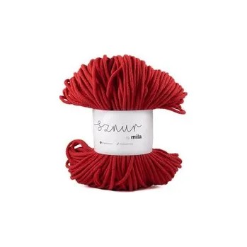 Příze Bavlněná šnůra MILA 3 mm - červená