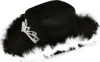 Karnevalový doplněk Rappa Kovbojský klobouk s korunkou dámský černý