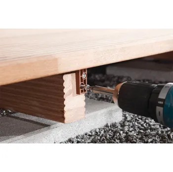 Wolfcraft ukončovací set TERASA - skryté spoje: 10 koncových spojek + 60 šroubů 6973000