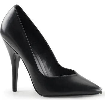 Dámské erotické boty Pleaser Seduce-420V Blk Faux Leather Velikost 37