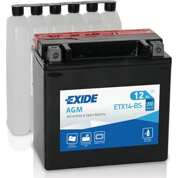 Auto-moto Motobaterie EXIDE Maintenance Free 12V 12Ah 200A ETX14-BS