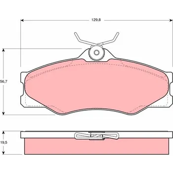 Brzdová destička Sada brzdových destiček, kotoučová brzda TRW GDB399