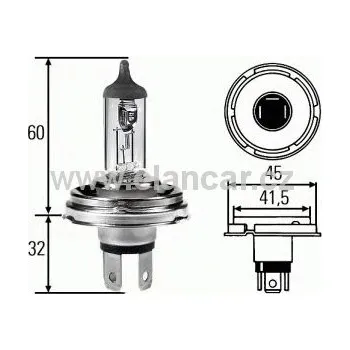 Autožárovka Autožárovka H4 12V 100/80W P45t41 ASYMETR