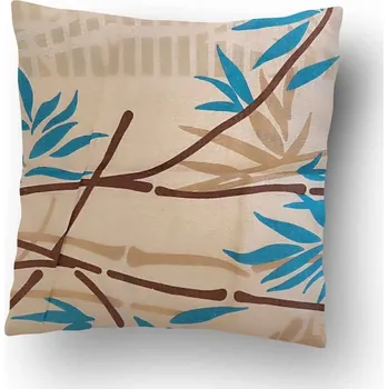 Povlak na dekorativní polštářek Top textil Povlak na polštářek Flóra hnědá 40x40 cm (18) - zvýhodněný produkt