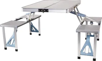 kempingový stůl Carface DO CFATF001 kempingový skládací stůl s lavicemi hliníkový