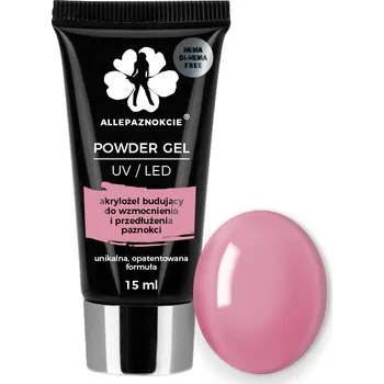Lak na nehty Molly lac Powder Gel stavební akrylový gel Hema/di-Hema free French Pink 15ml č.06