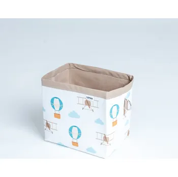 Úložný box Tulimese Košíček letadla a balóny cappuccino VÝBĚR VARIANTY PROVEDENÍ: KOŠÍČEK VZOROVANÝ