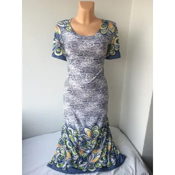 Dámské šaty Dámské šaty i společenské RAWA, Barva Světle modrá, Velikost XL48, Materiál 98% Polyester 2% Lycra