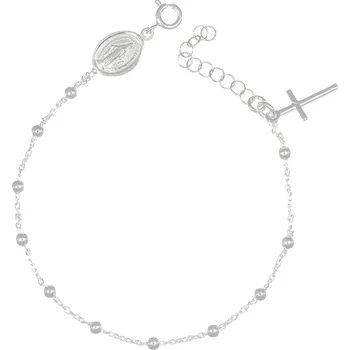 Náramek NUBIS® Stříbrný náramek s křížkem - NB-1190