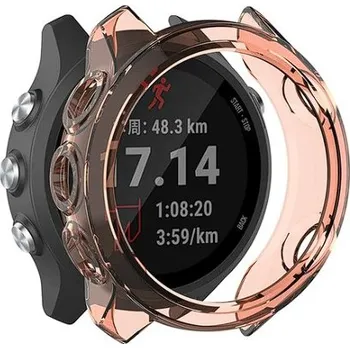 Chytré hodinky Silikonové pouzdro, obal pro Garmin Fenix 6X / 6X PRO oranžový silikon (Obal, kryt pro Garmin Fenix 6X / 6X PRO oranžový průhledný silikon)