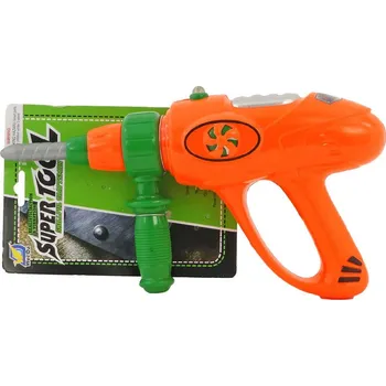 Dětská kuchyňka Vrtačka dětská plastová na baterie 27cm na kartě vibruje Světlo Zvuk